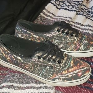 Black city lights Vans